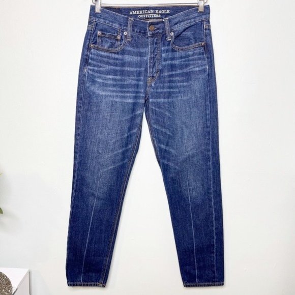 American Eagle Vintage Button Fly High Rise Jeans Dark Wash Size 2 - Picture 2 of 11